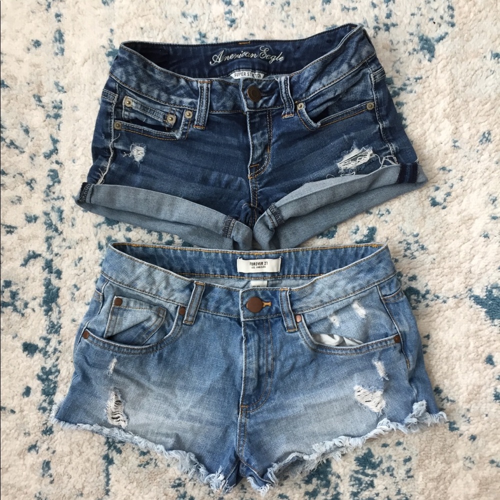 Bundle of Cut Off Jean Shorts